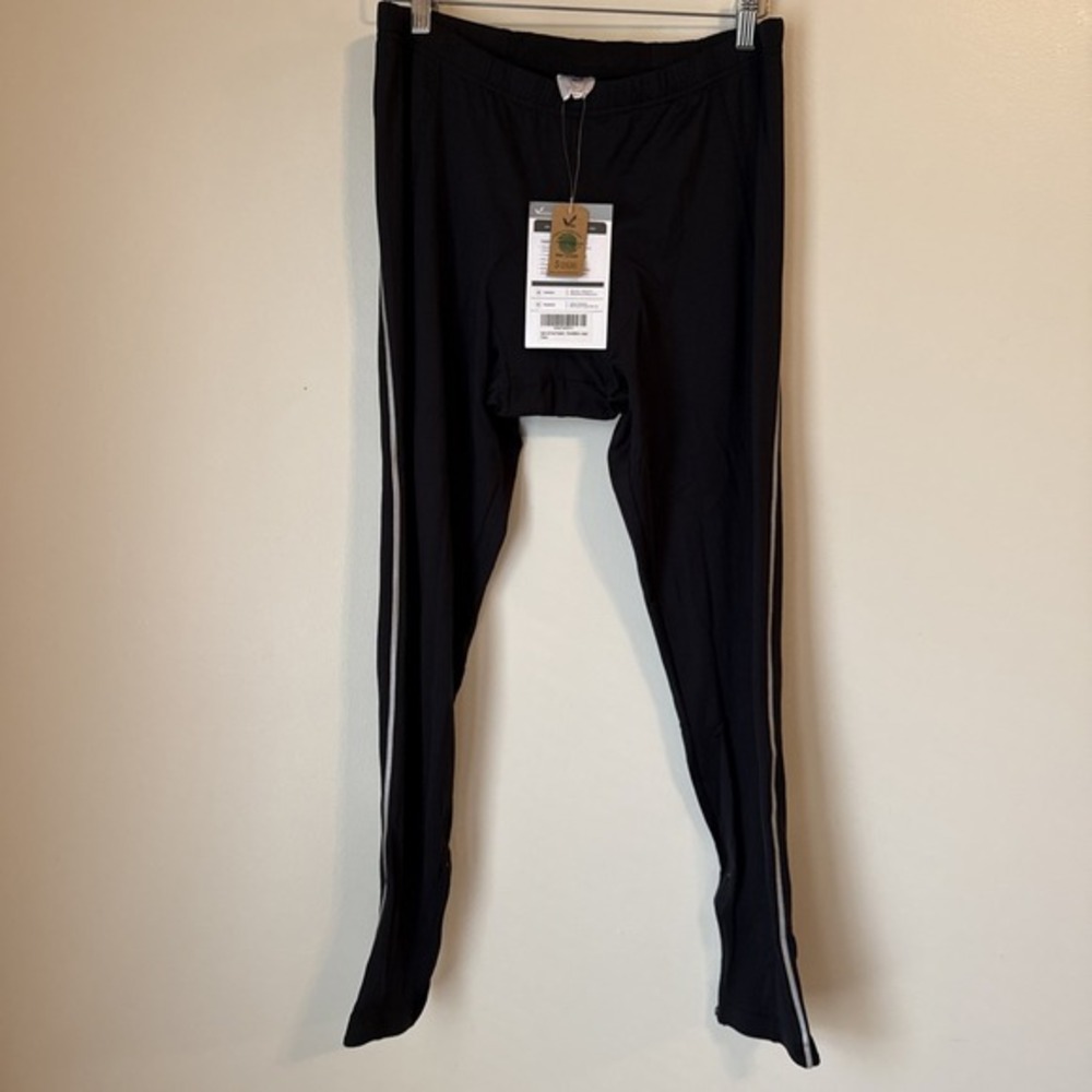 Maks Thermal Cycling Tights Black Size L Breathable Bicycle Pants‎ Padded NWT